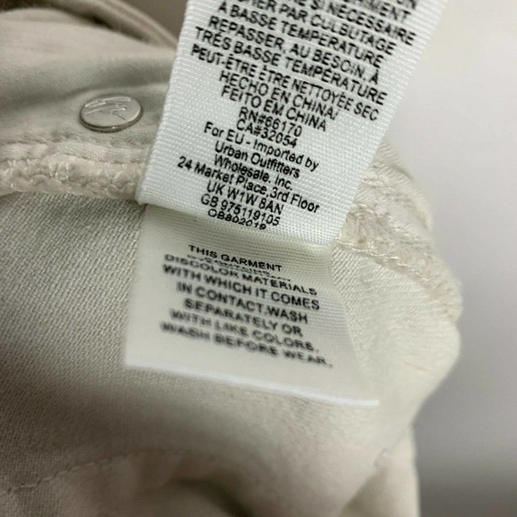 We The Free Womens Size 28 Distressed Denim Skirt Cream‎ Free People - Picture 7 of 7